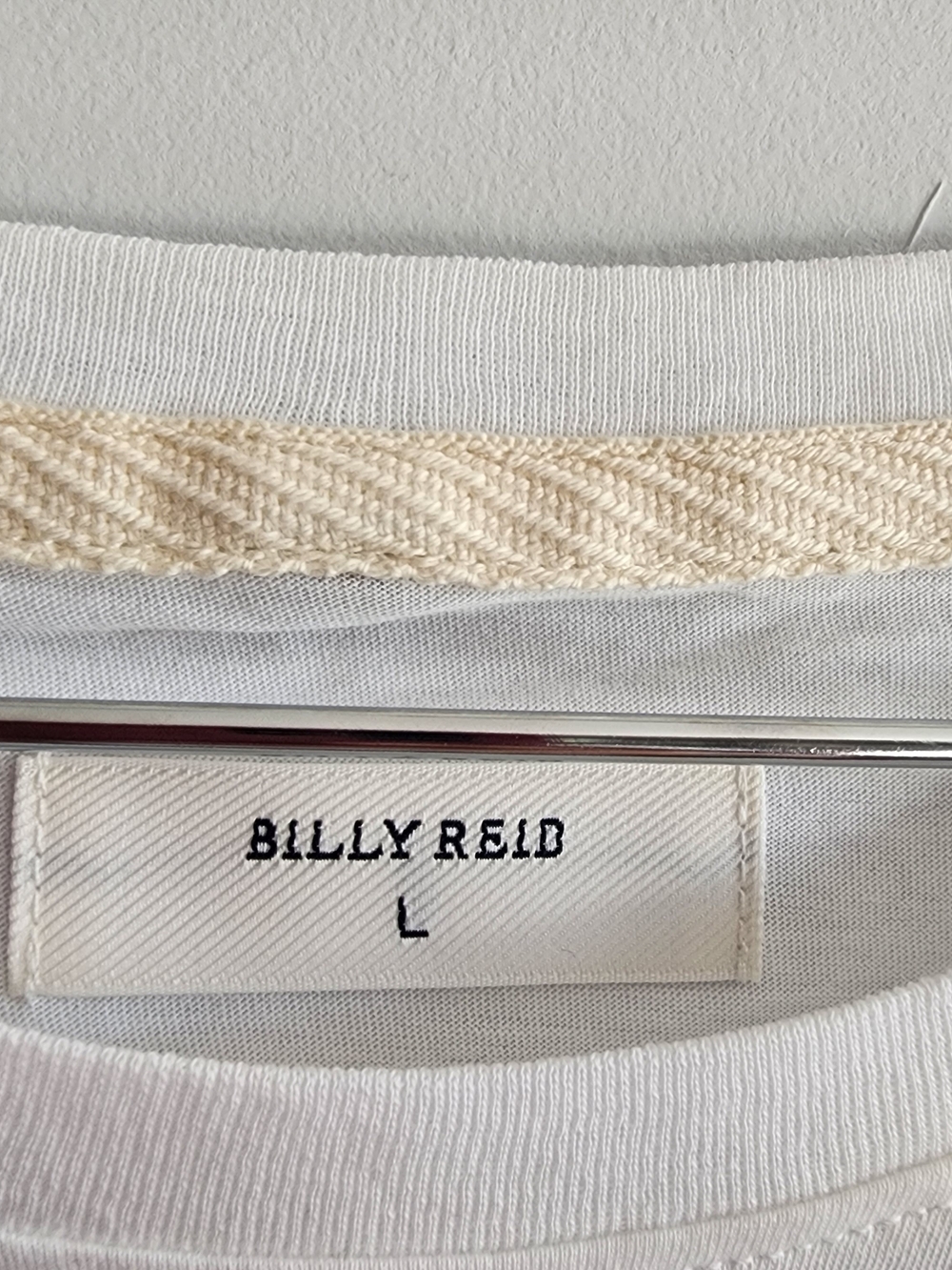 Billy Reid Pima Cotton Crewneck Tee Shirt Men Large White Quiet Luxe Minimalist - Picture 2 of 9